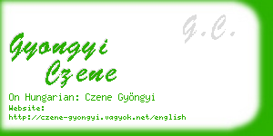 gyongyi czene business card