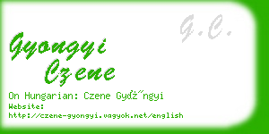 gyongyi czene business card